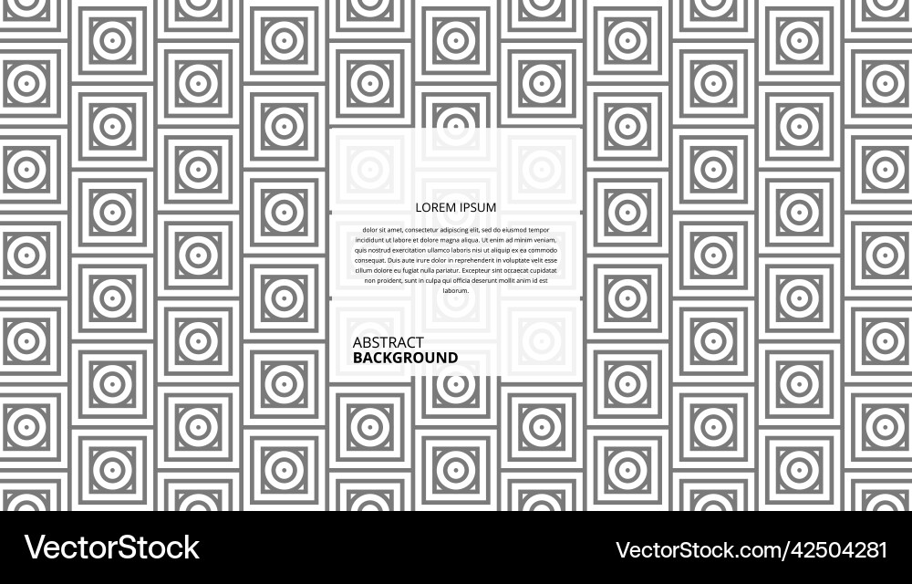 Abstract square circle tiles pattern vector image
