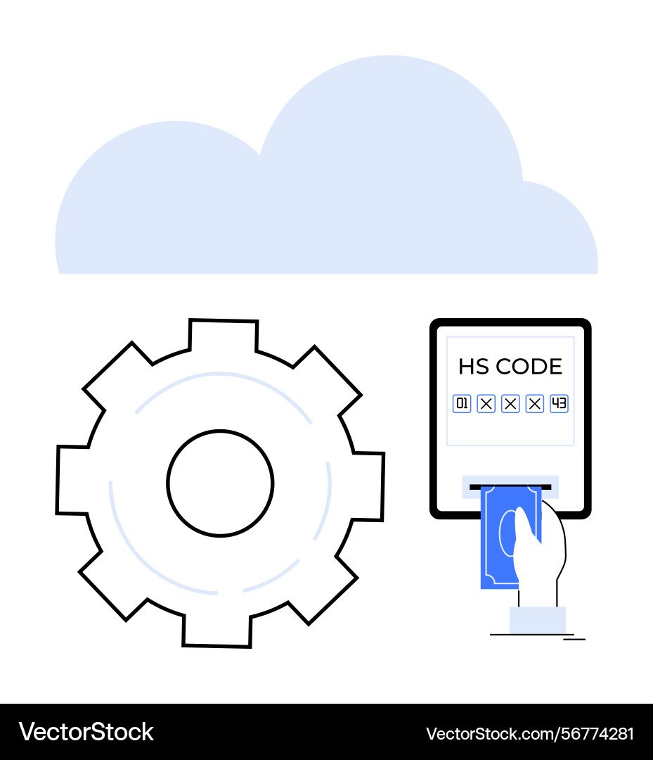 Automated system for hs code input with cloud vector image