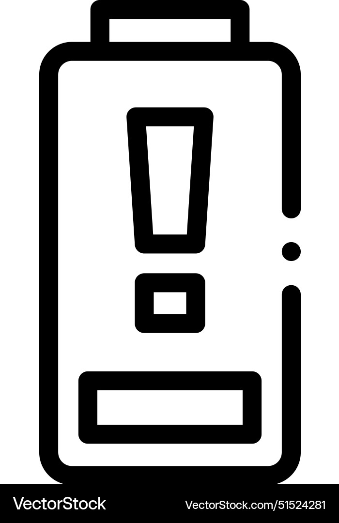 Battery icon thin linear style design isolated Battery icon thin linear style design isolated vector image
