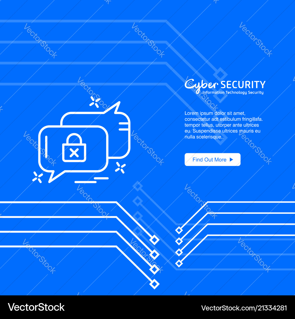 Cyber security design with elegant style Vector Image