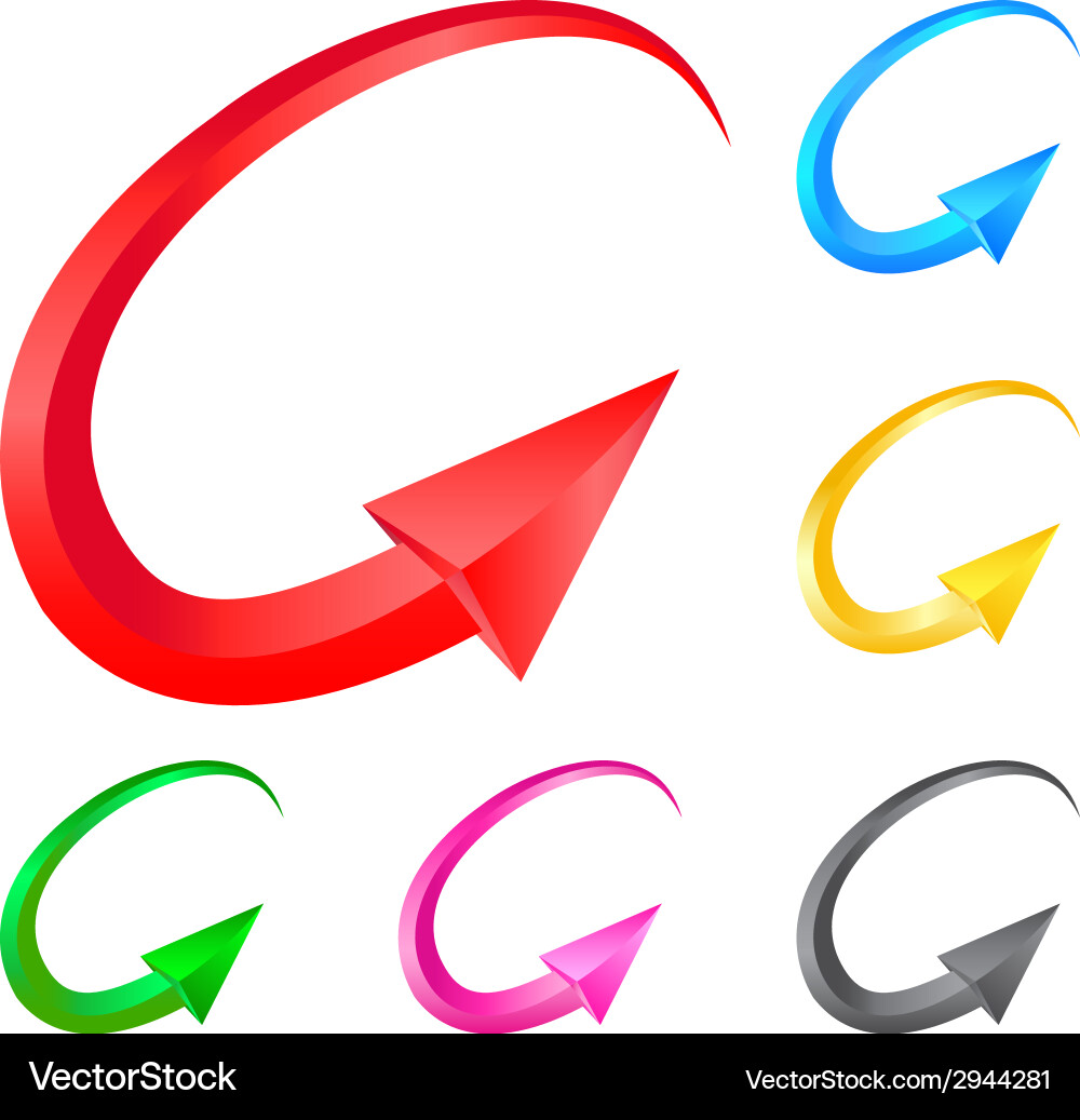 Dynamic Colorful Arrows vector image