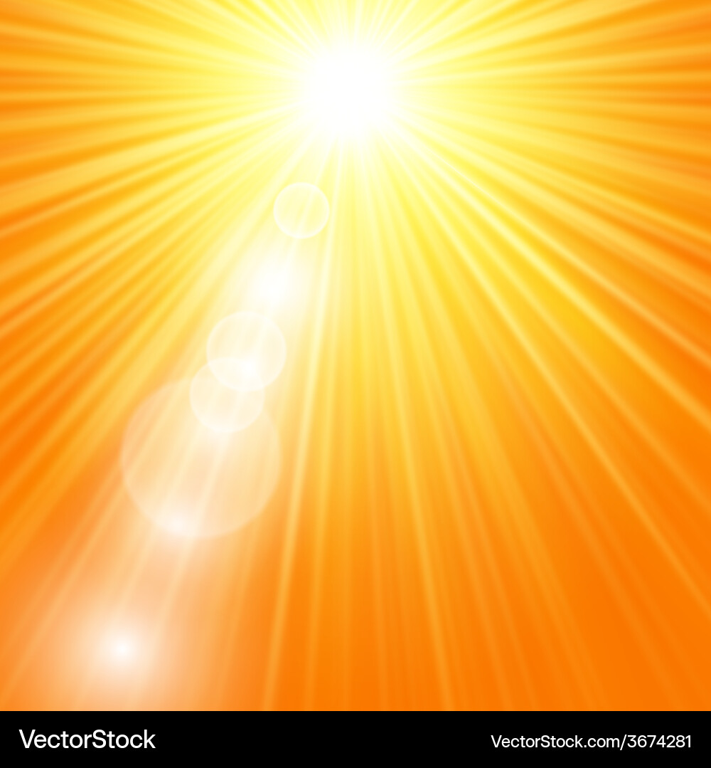 Sunblast Vector Dynamic Sunburst Flare Royalty Free Vector Image