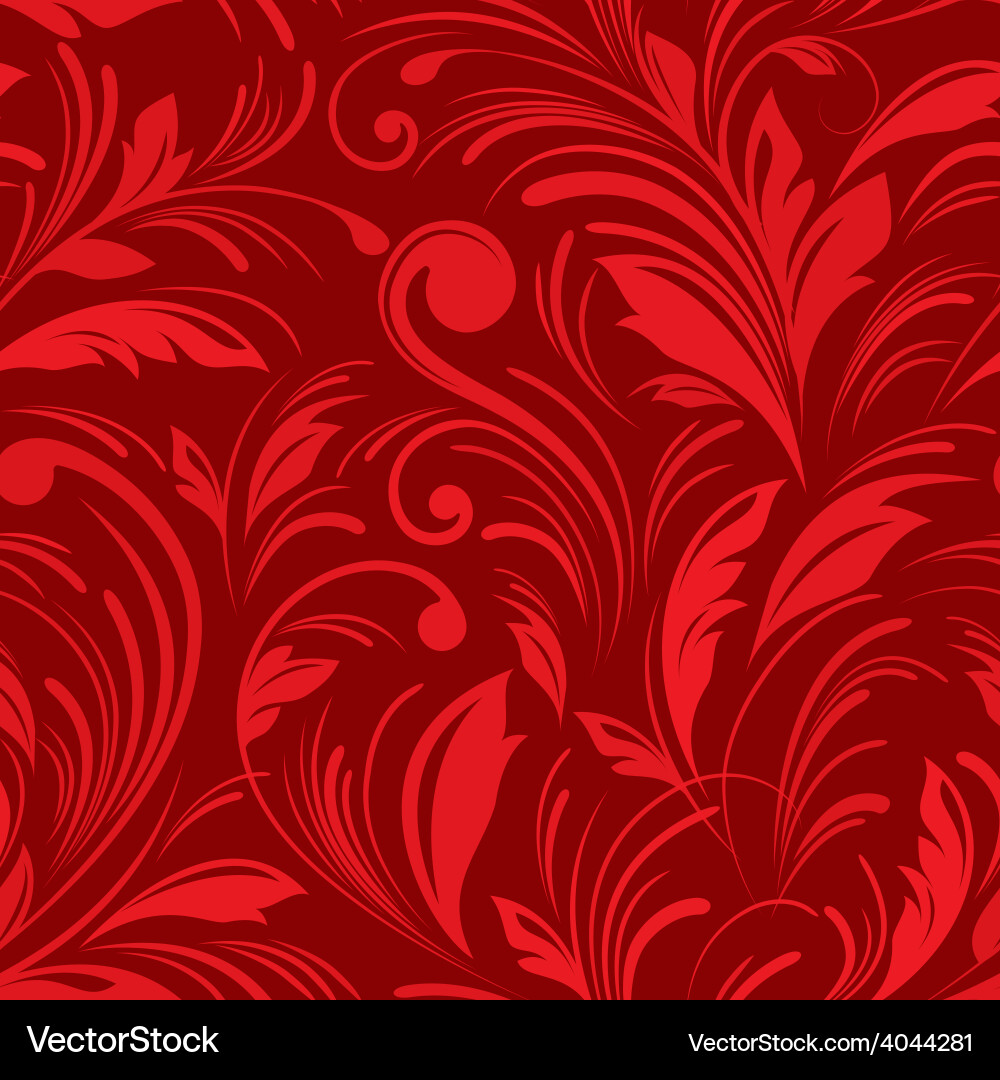 Elegant Floral Scroll Pattern Vector Image