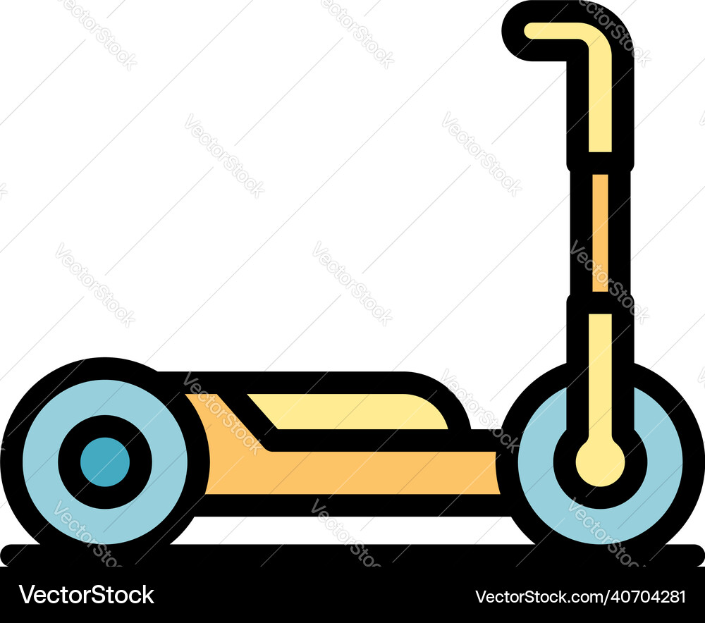 Elektrische Roller Motor Icon Farbe Umriss Elektrische Roller Motor Icon Farbe Umriss vektorbild
