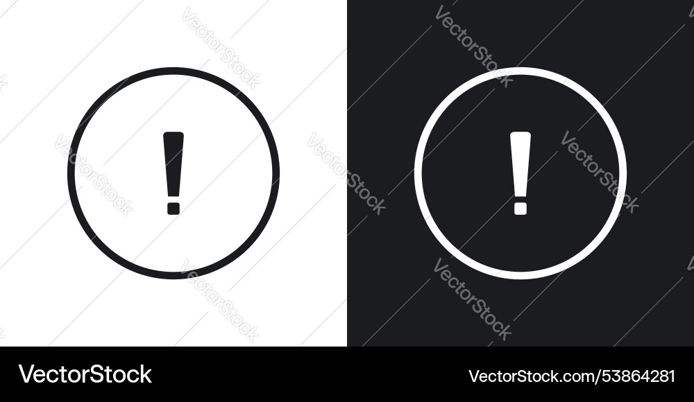 Exclamation button icon set Exclamation button icon set vector image