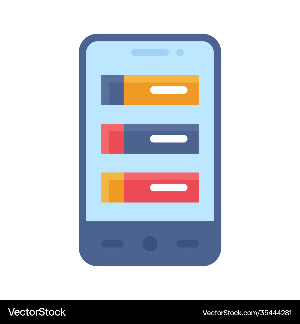 Feature list icon mobile application vector image