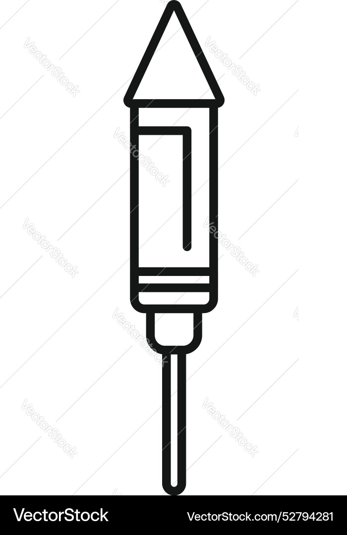 Firework rocket exploding with firecracker Firework rocket exploding with firecracker vector image