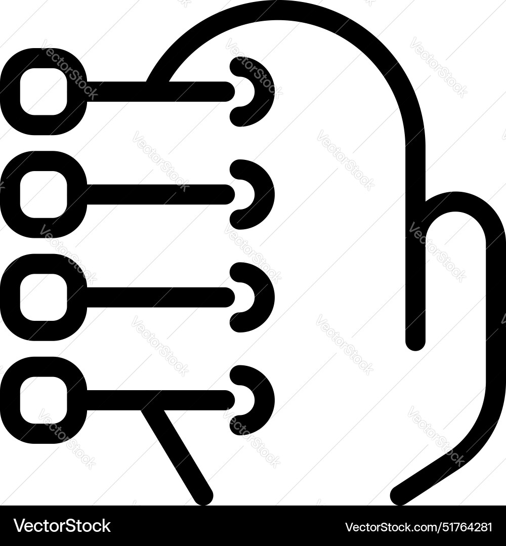 Hand selecting option from multiple choice list Hand selecting option from multiple choice list vector image