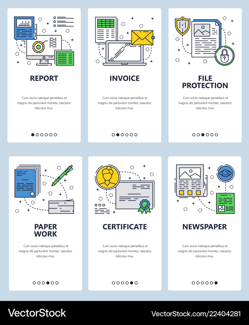 Line art web and mobile app template set Line art web and mobile app template set vector image