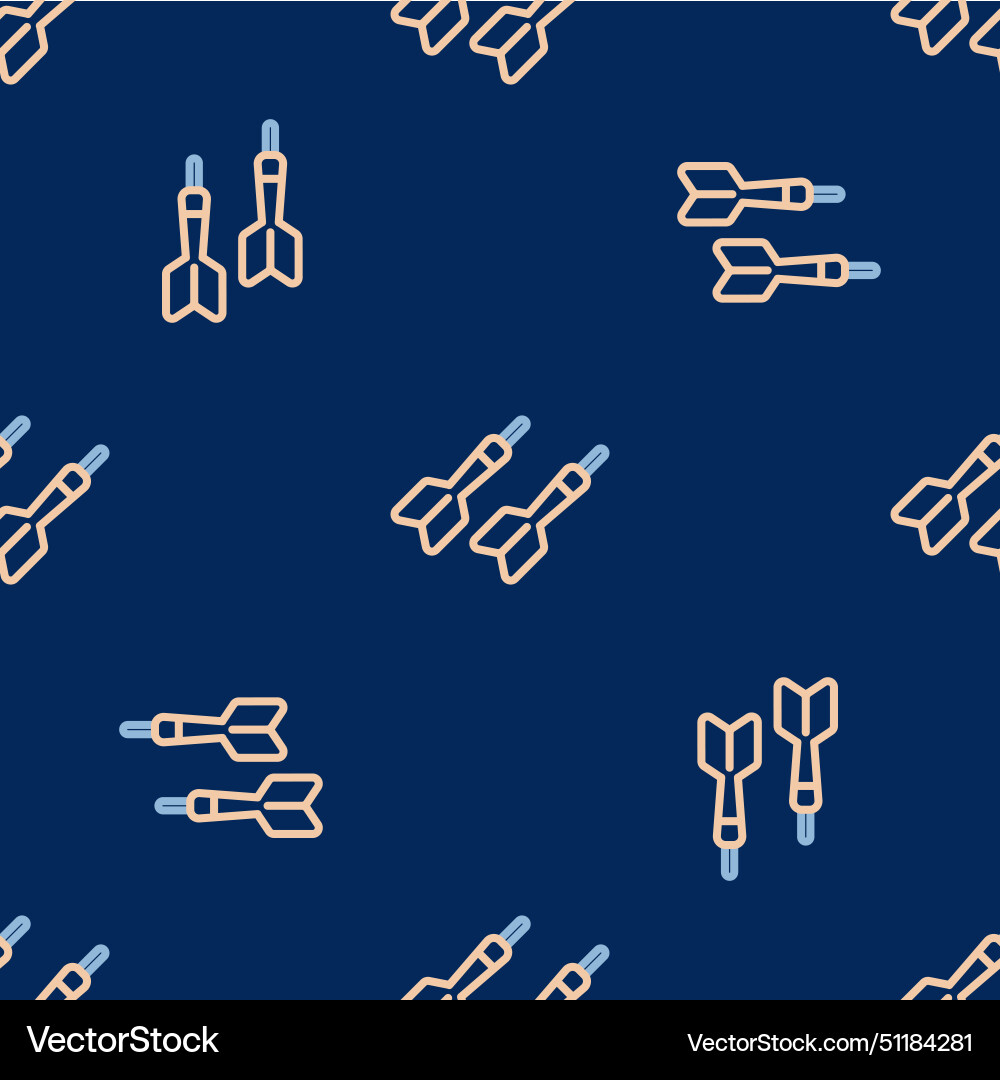 Line dart arrow icon isolated seamless pattern Line dart arrow icon isolated seamless pattern Vector Image