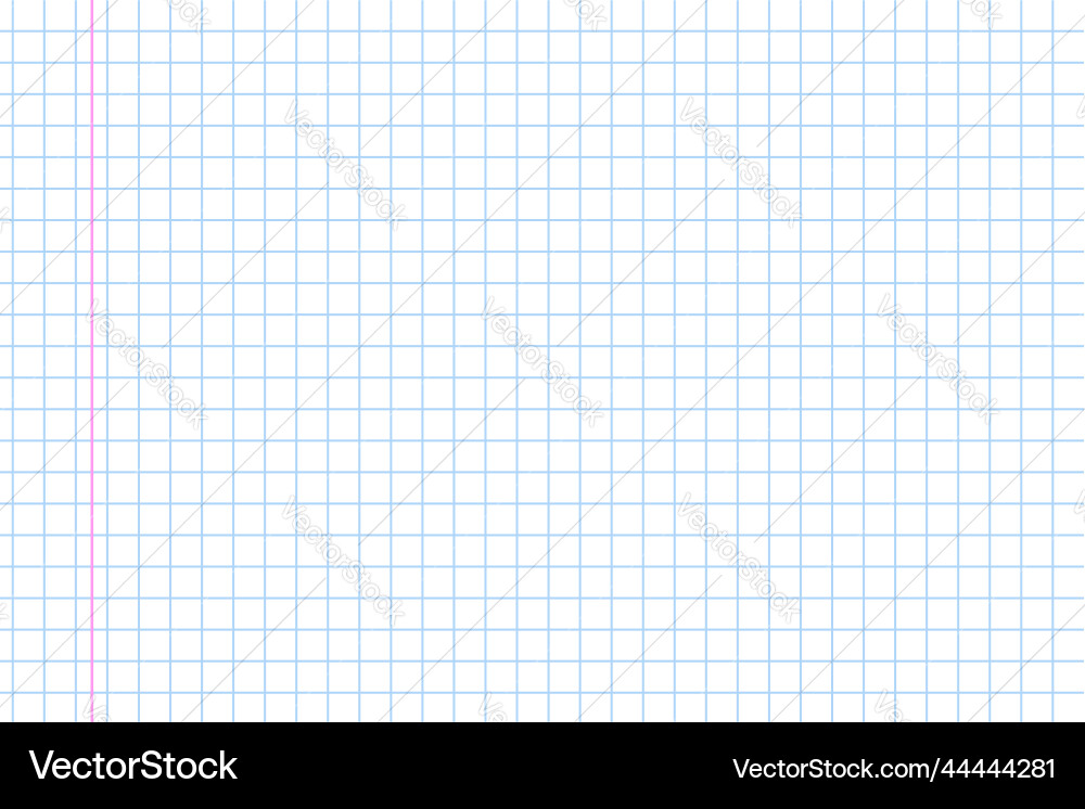 Notebook paper background grid note document vector image