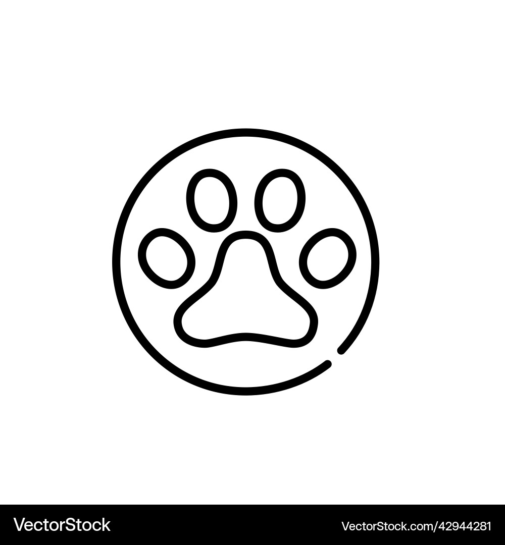 Pet shop or animal healthcare symbol paw Pet shop or animal healthcare symbol paw vector image