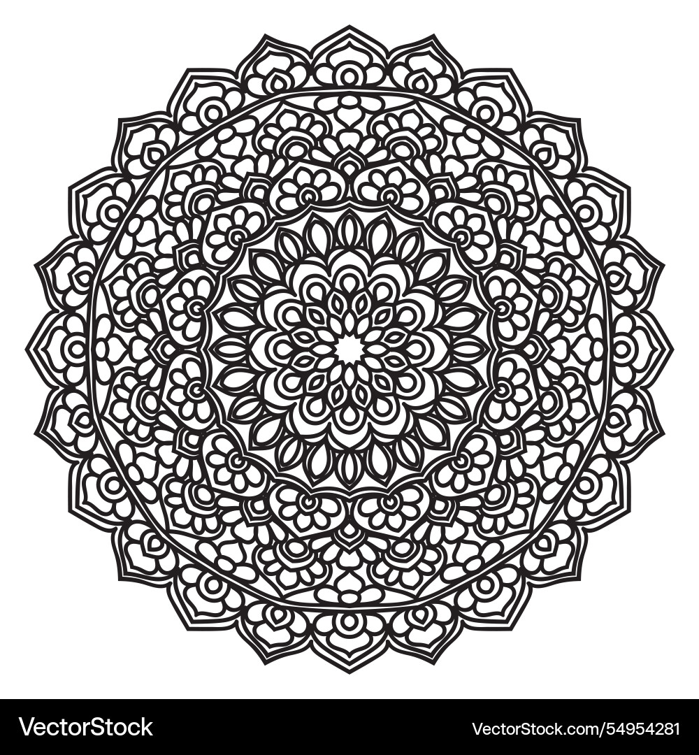 Print mandala design pattern vector image