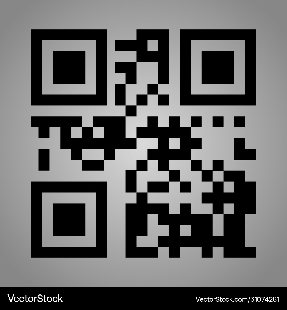 Qr code symbol minimum scan icon Qr code symbol minimum scan icon Vector Image