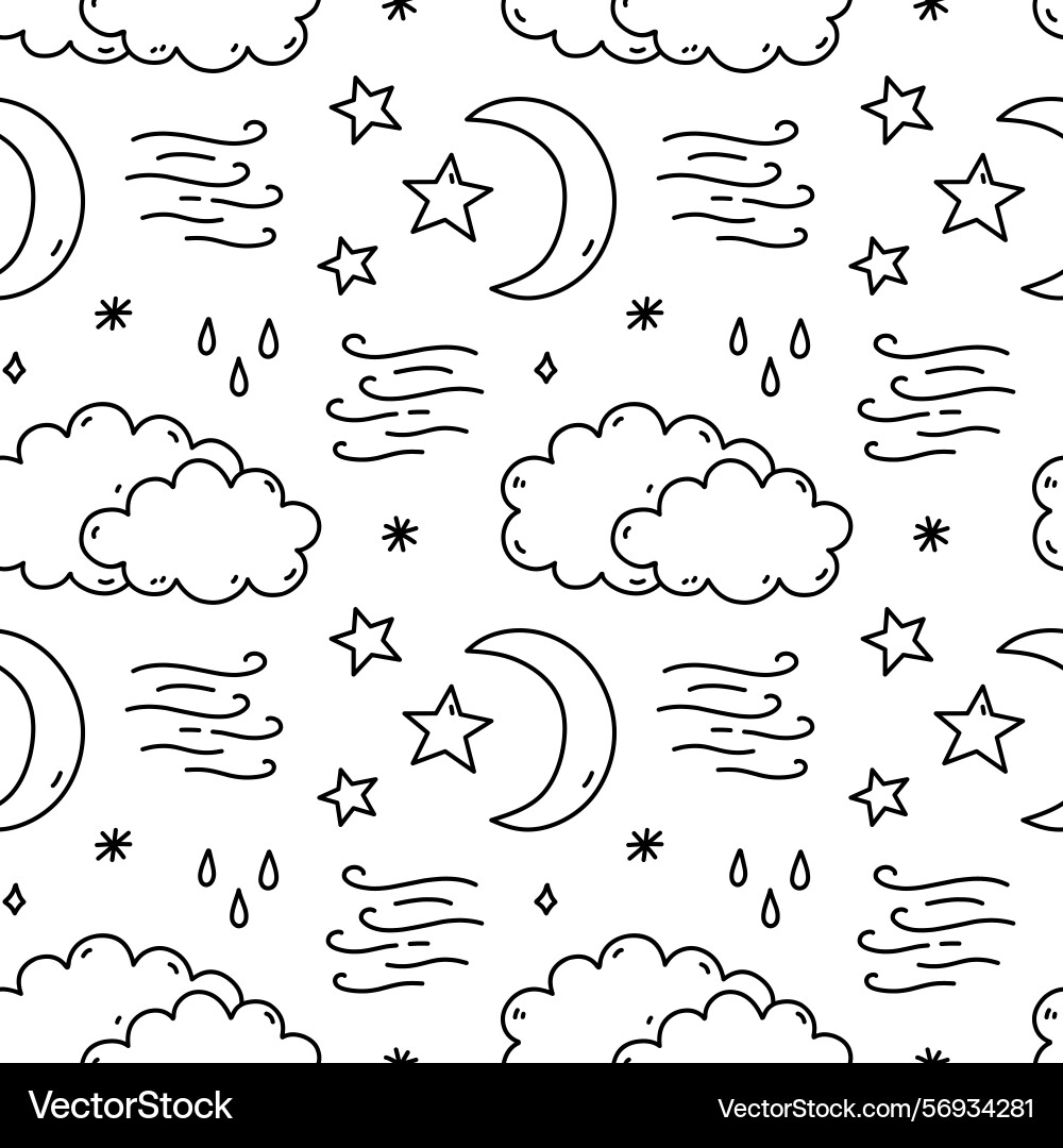 Seamless pattern with weather elements Seamless pattern with weather elements vector image