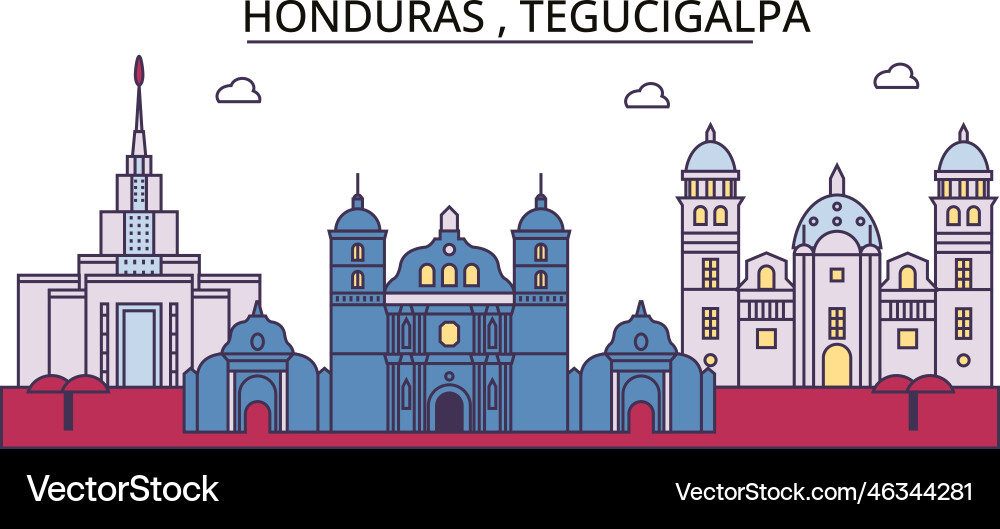 Sehenswürdigkeiten in Honduras tegucigalpa Sehenswürdigkeiten in Honduras tegucigalpa vektorbild