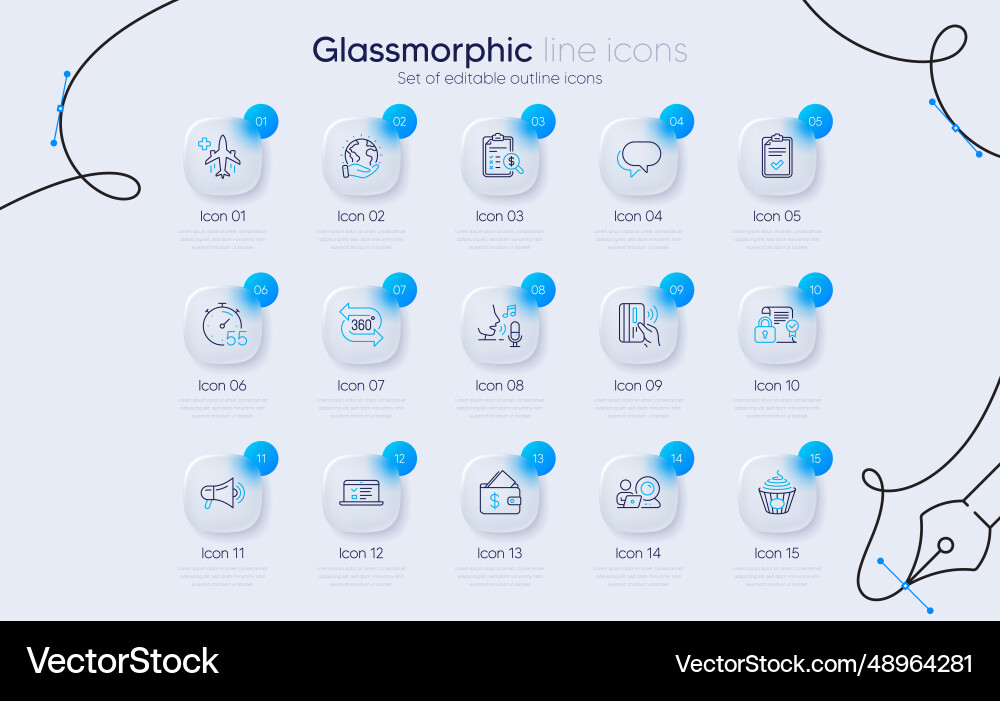 Set of security contract checklist and video Set of security contract checklist and video vector image