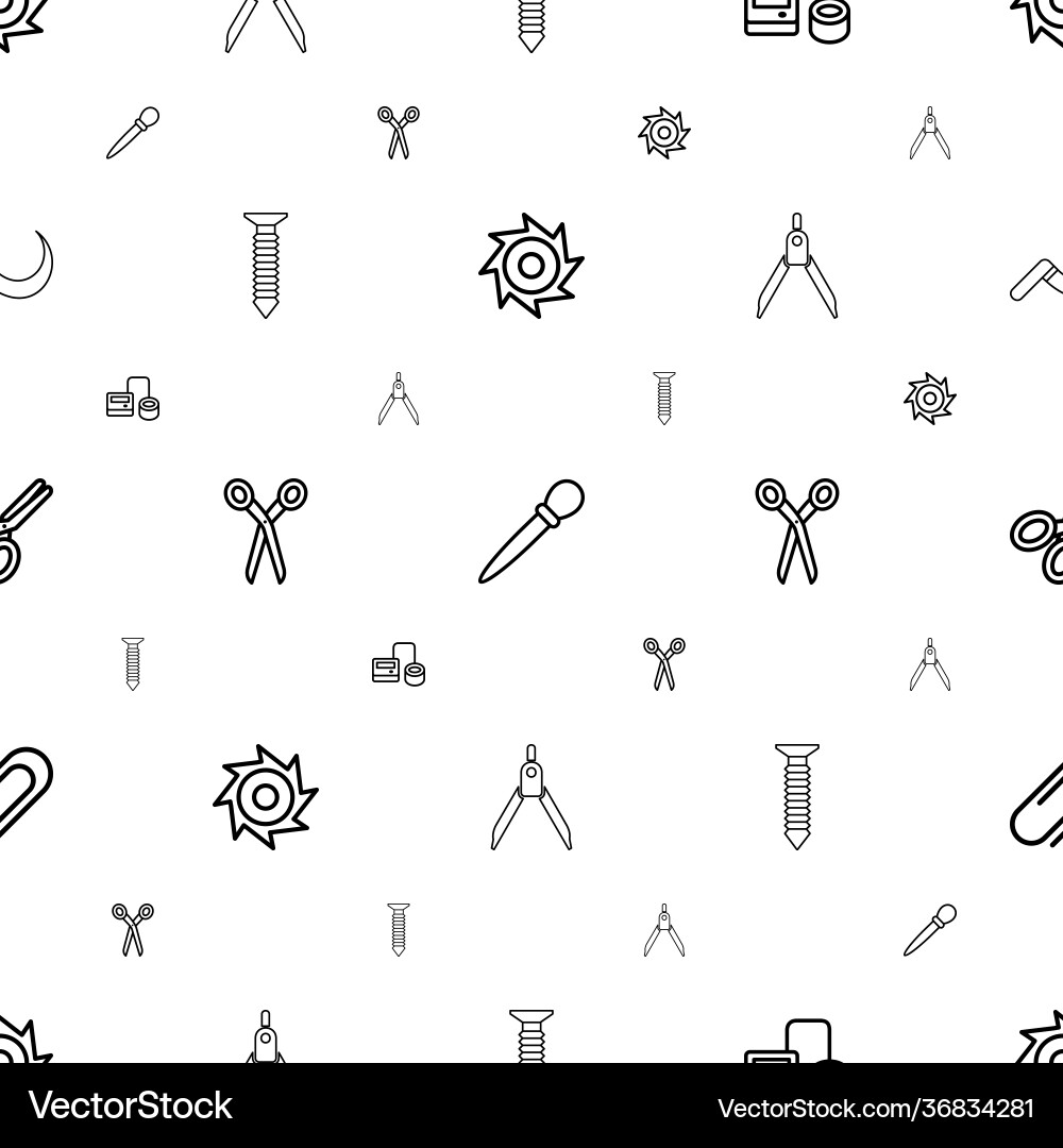 Tool icons pattern seamless white background vector image