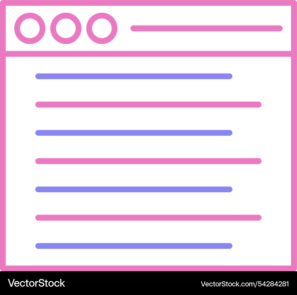 Web line two colour icon Vector Image