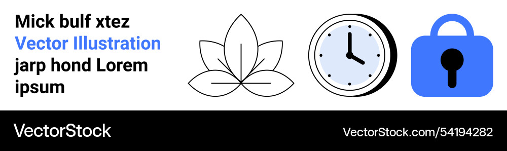 Abstract elements of nature time and security Abstract elements of nature time and security vector image