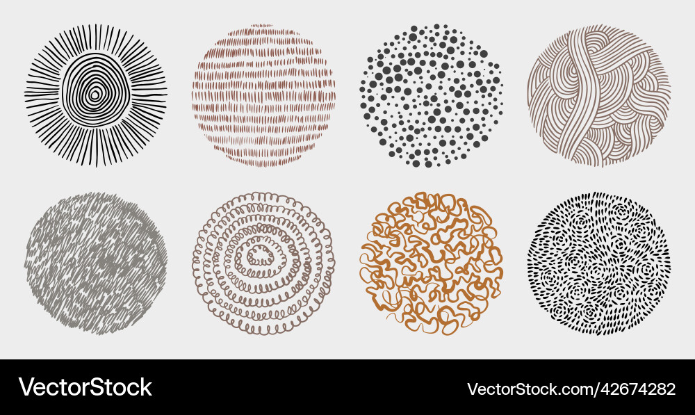 Abstract Line & Curve Patterns vector image