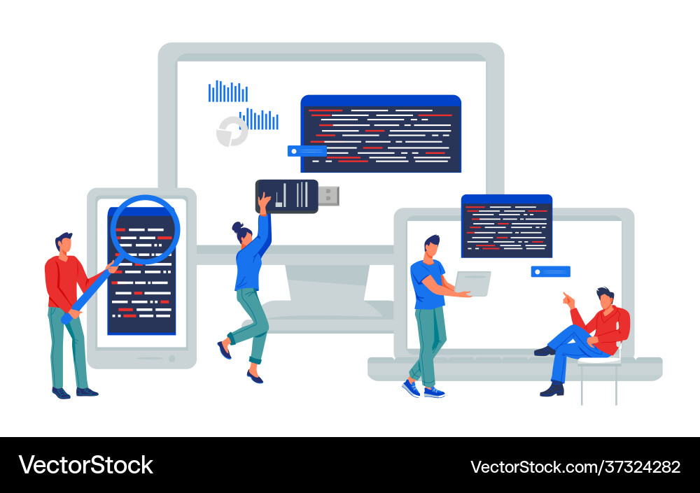 Adaptive app development and programming banner Adaptive app development and programming banner vector image