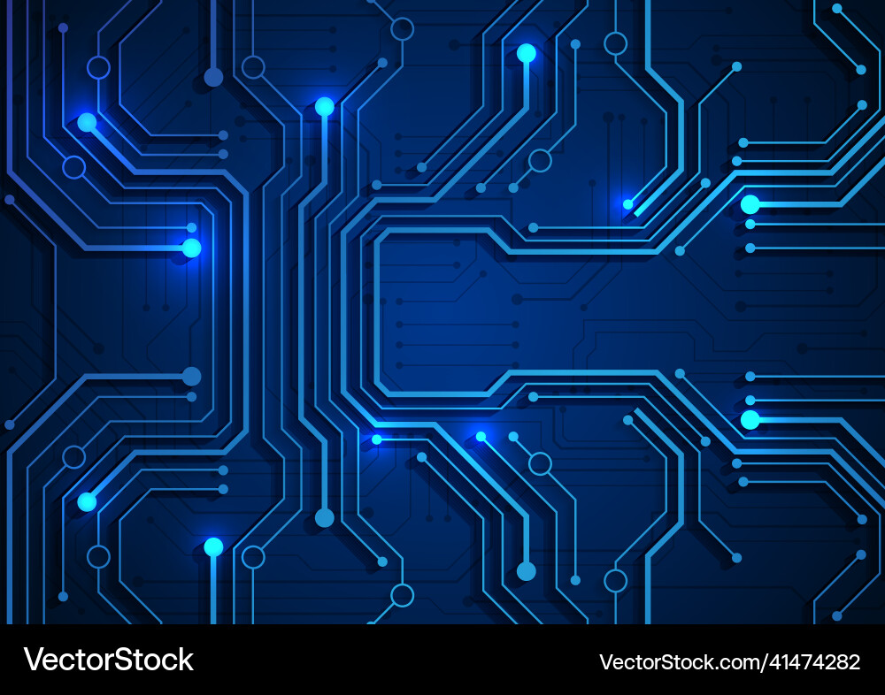 Circuit technology background with hi-tech digital Circuit technology background with hi-tech digital Vector Image