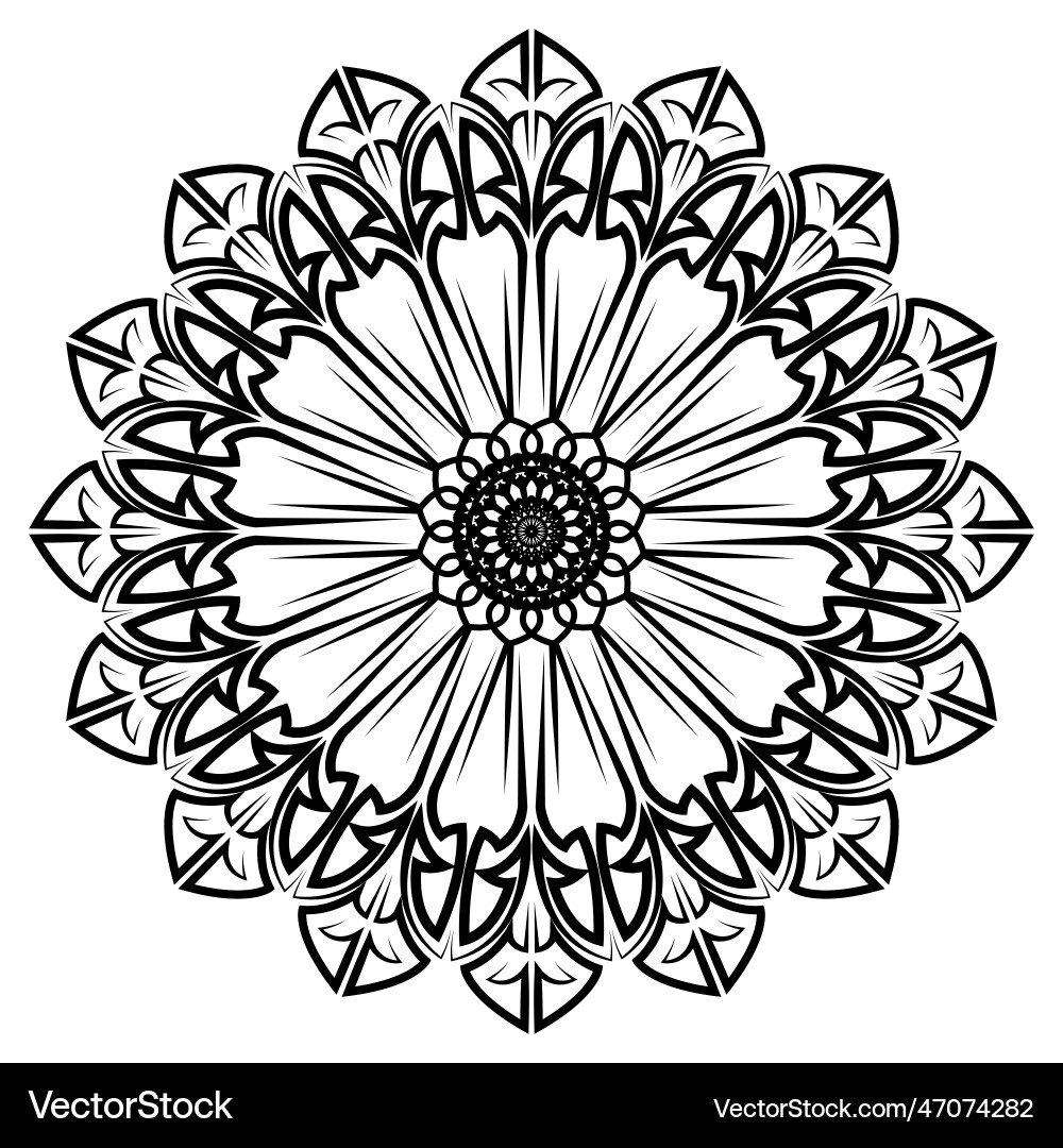 Circular pattern in the form of a mandala Circular pattern in the form of a mandala Vector Image