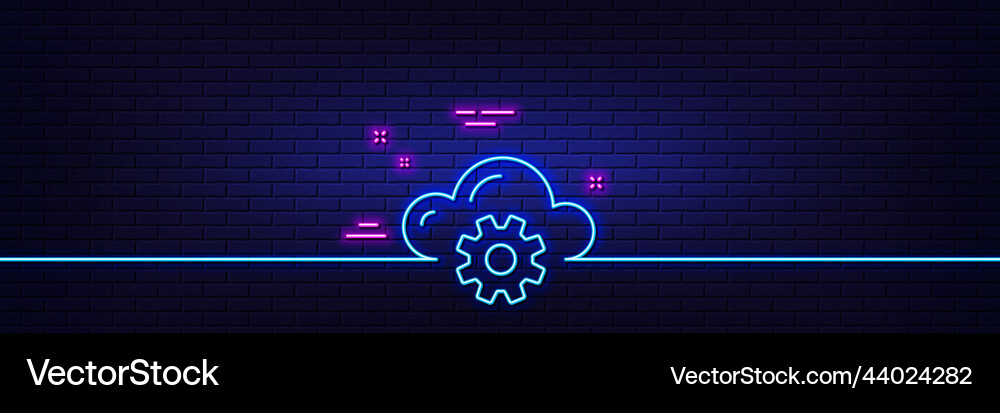 Cloud computing process line icon internet data Cloud computing process line icon internet data vector image