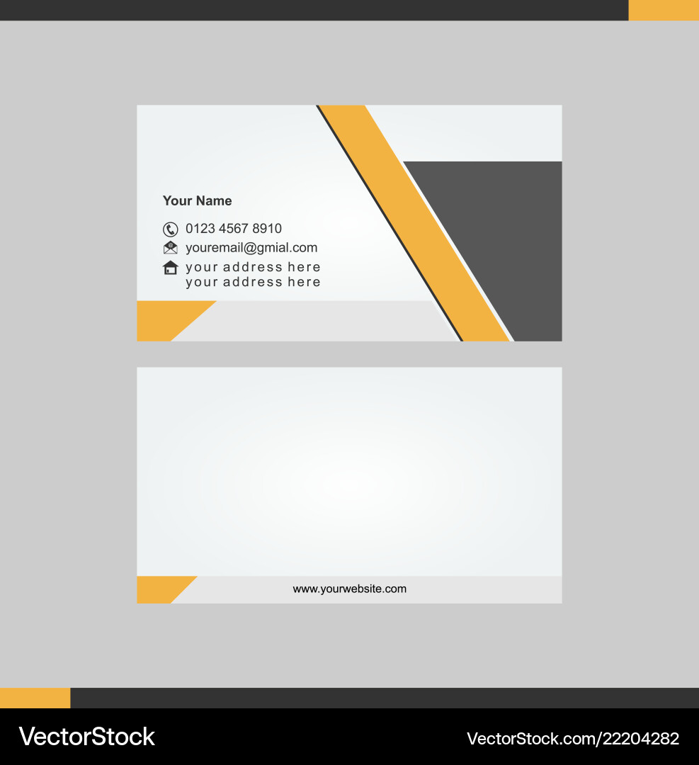 Elegant Name Card Template Royalty Free Vector Image