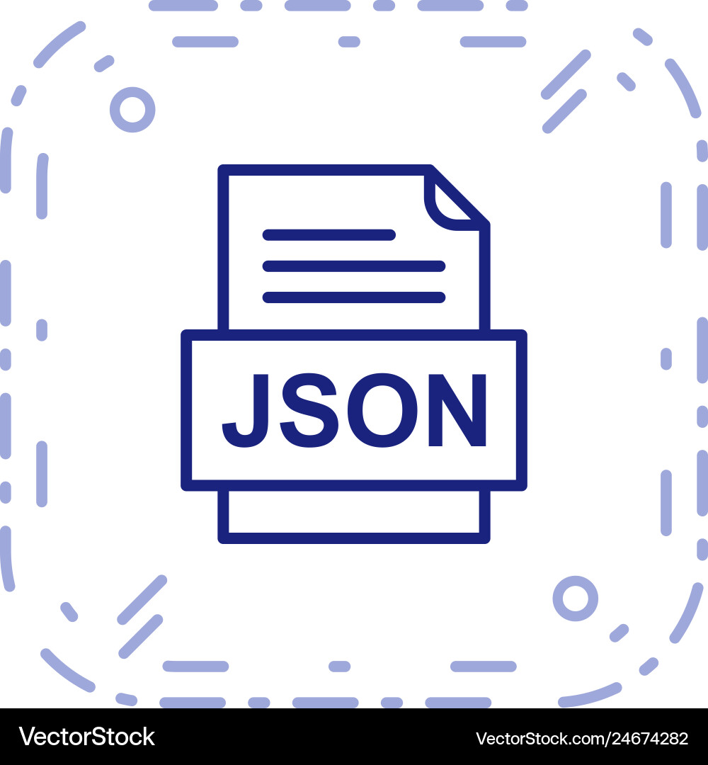 JSON File Icon vector image