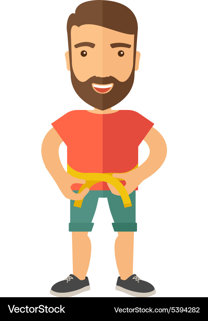 Man is practicing karate exercise Vector Image