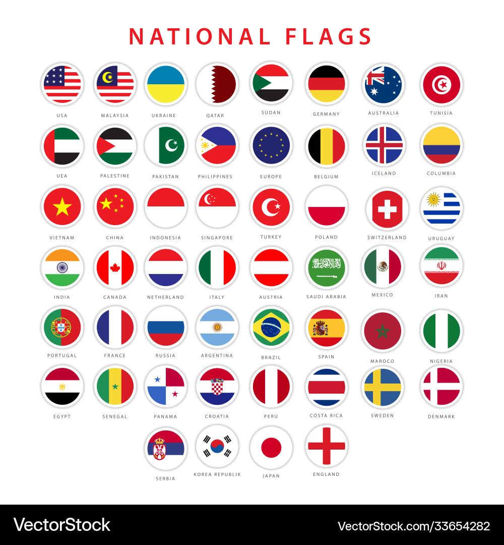 National flag template design Royalty Free Vector Image National flag template design Royalty Free Vector Image