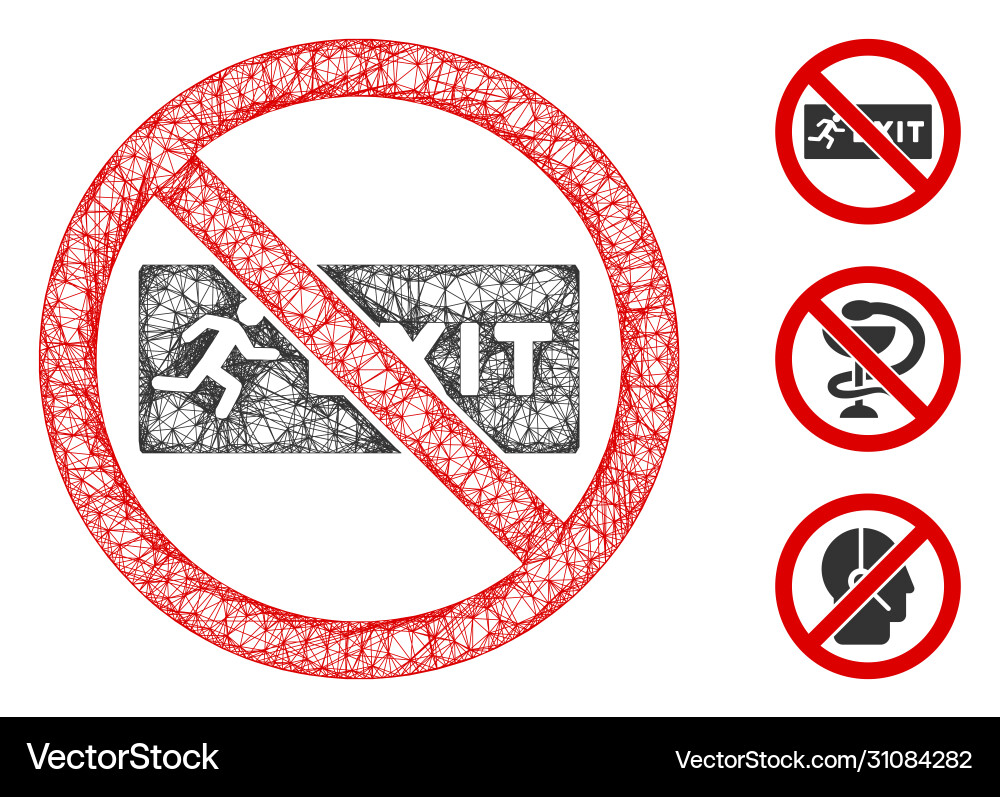 No exit polygonal web mesh No exit polygonal web mesh vector image