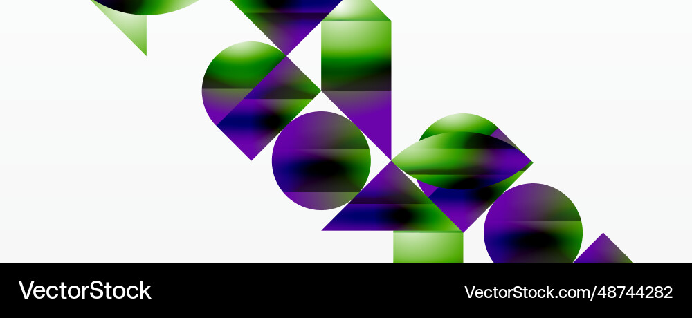 Serene gradient template circles and triangles Serene gradient template circles and triangles vector image