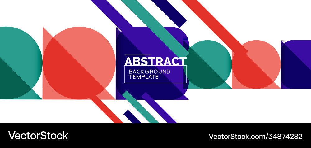 Simple circles and triangles abstract background Vector Image