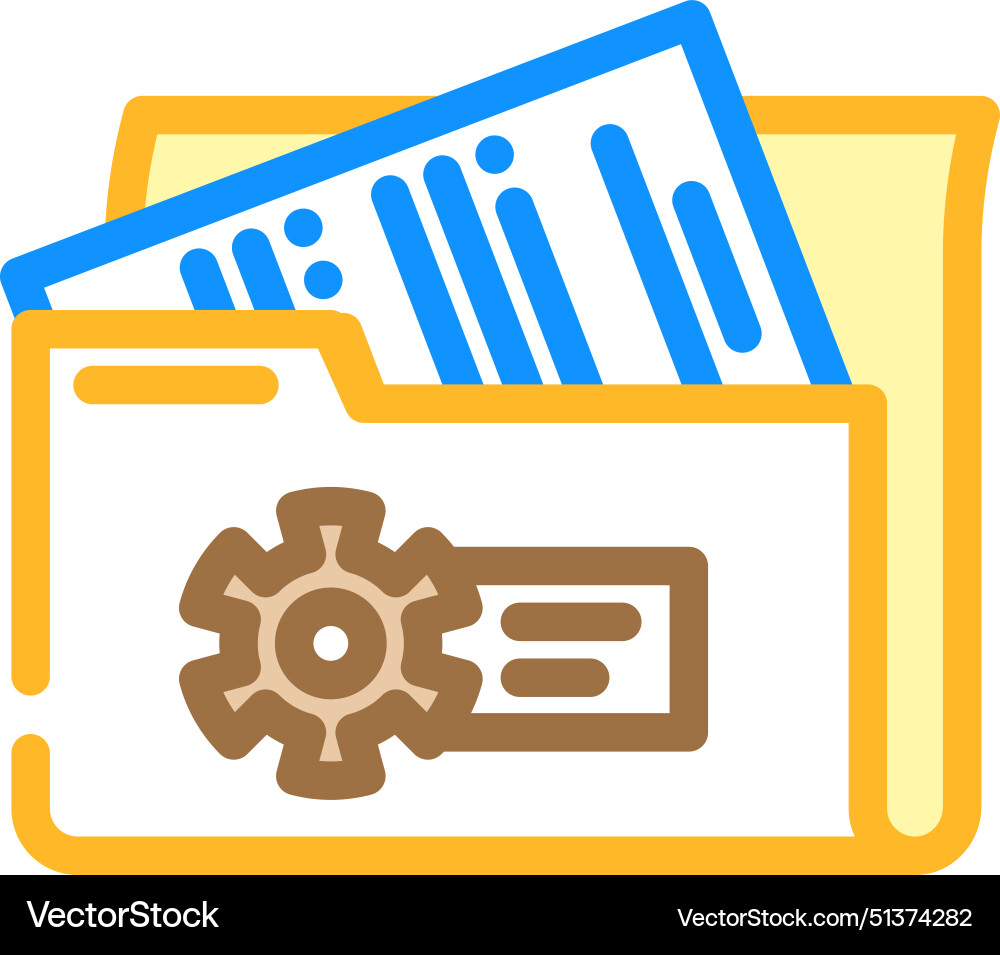 System documentation analyst color icon System documentation analyst color icon vector image
