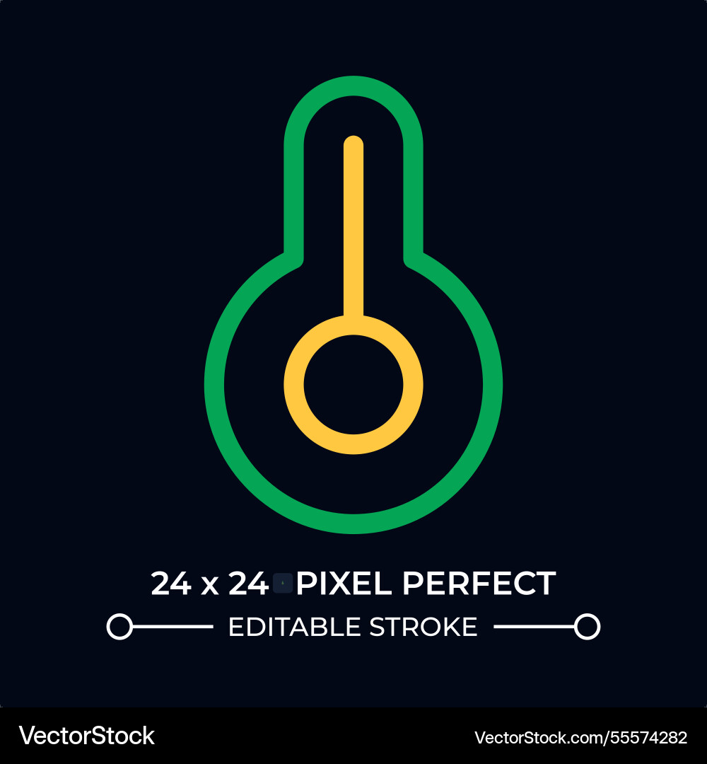 Thermometer dark color line ui icon Thermometer dark color line ui icon vector image