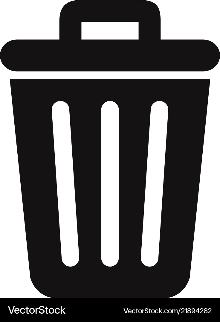 Trash icon garbage symbol can bin delete Trash icon garbage symbol can bin delete vector image