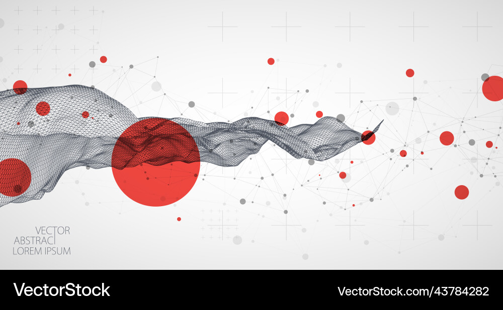 Wireframe background with plexus effect Wireframe background with plexus effect Vector Image