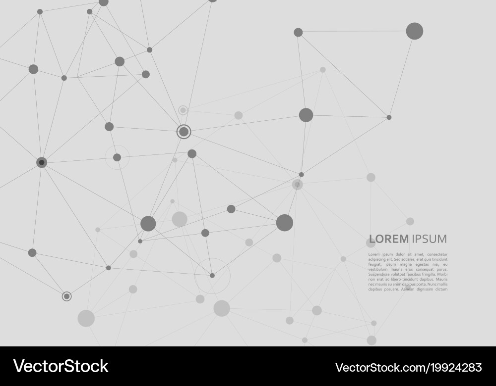 Abstract polygonal connecting connection science vector image