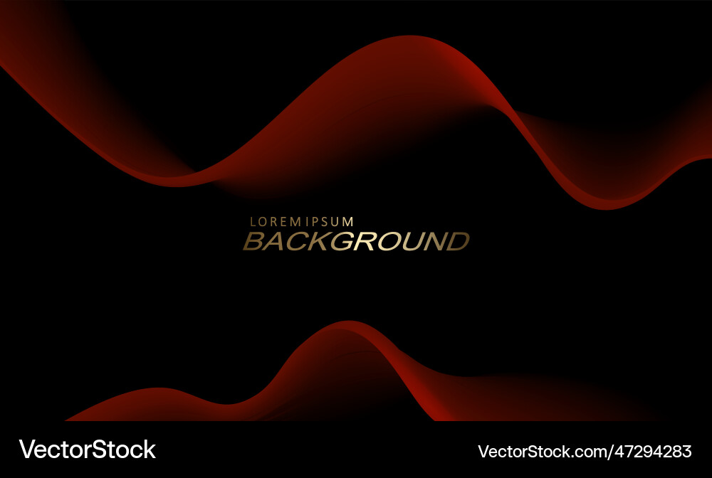 Black background with gradient abstract red Black background with gradient abstract red vector image