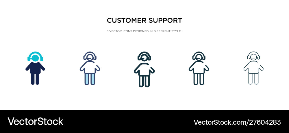 Customer support icon in different style two Customer support icon in different style two vector image