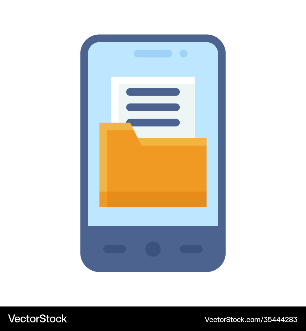 File manager icon mobile application Vector Image