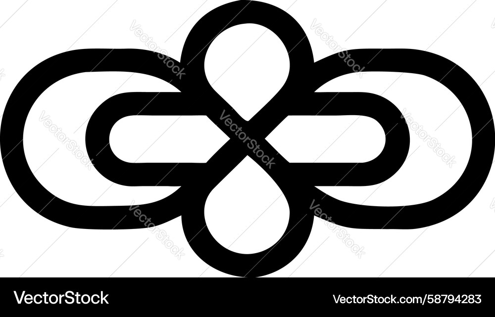 Interlocking circles symbol unity connection Vector Image