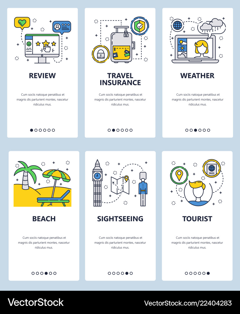 Line art web and mobile app template set Line art web and mobile app template set vector image