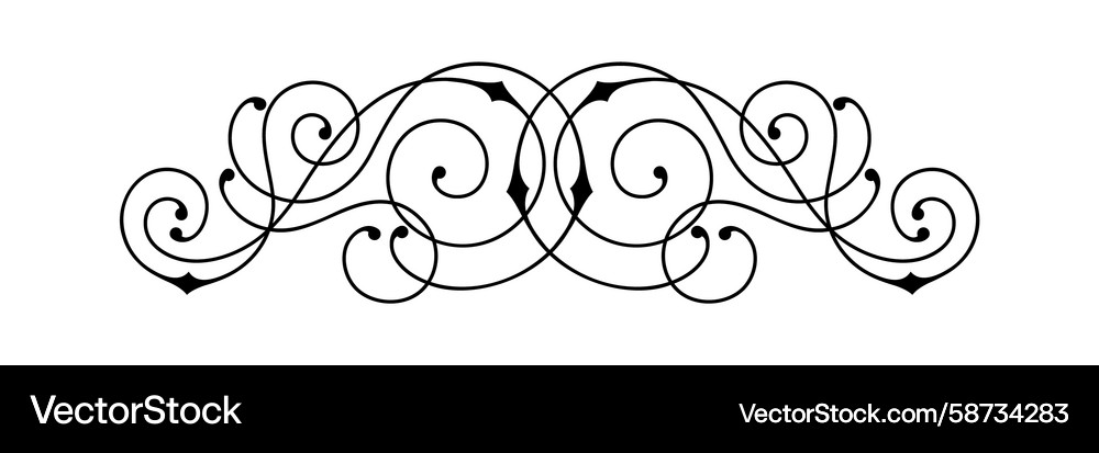 Line curl element modern decorative linear Vector Image