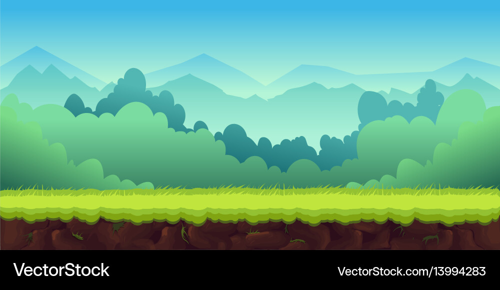 Mountains landscape for ui game unending Mountains landscape for ui game unending vector image