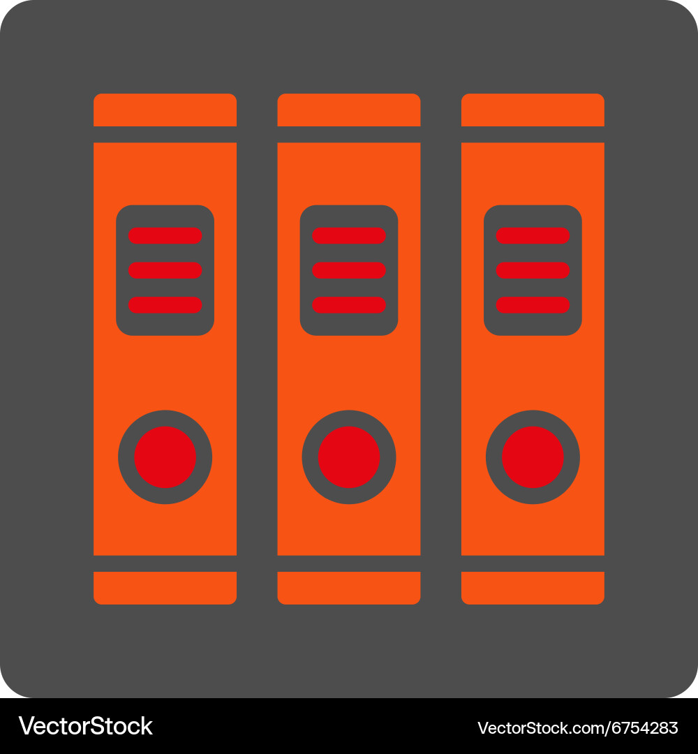 Office library rounded square button vector image
