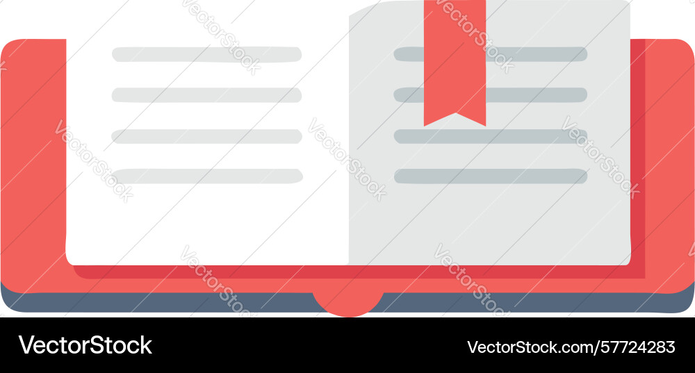 Open book with bookmark page indicator design Vector Image